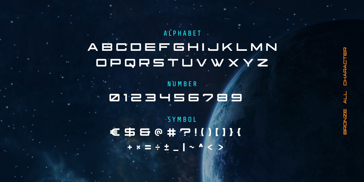 Пример шрифта Sci Fi Bronze Regular
